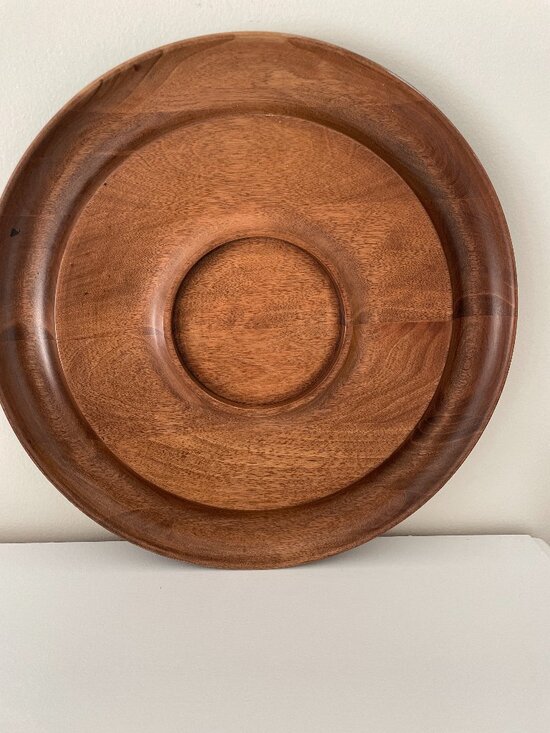 Woodbury's of Shelburne Woodware Natural Wood Platter - Picture 1 of 5